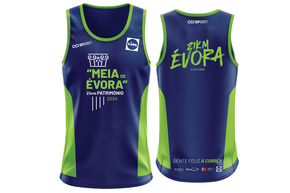 T-shirt técnica manga cava Meia de Évora - Meia Maratona